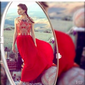 NWOT Red Anthropolgie Gown